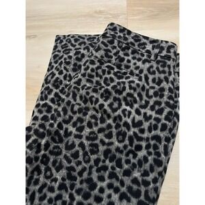 Cabi Pants Womens 6 Black Jungle Leopard Print Stretch Skinny Ankle Classic Pant